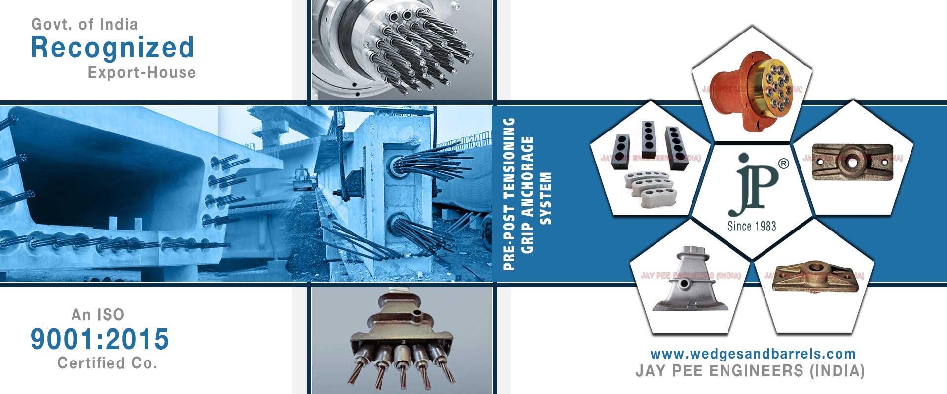 Post Tensioning Anchor Heads Bearing Plates manufacturers exporters in india punjab ludhiana